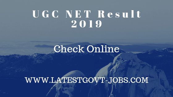 UGC NET Result 2019
